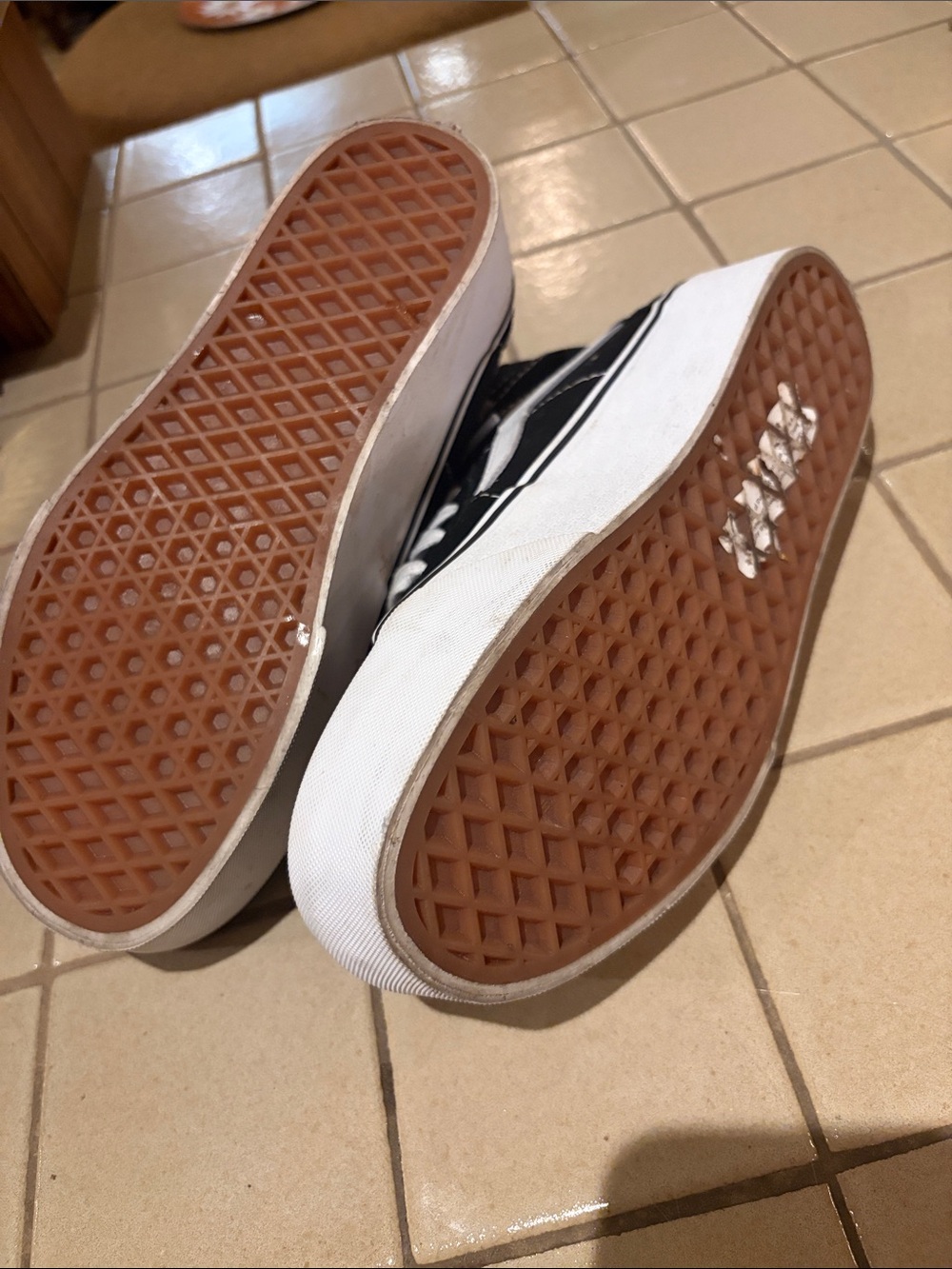 Vans Black and White High-Top Platform Sneakers - Picture 5 of 5